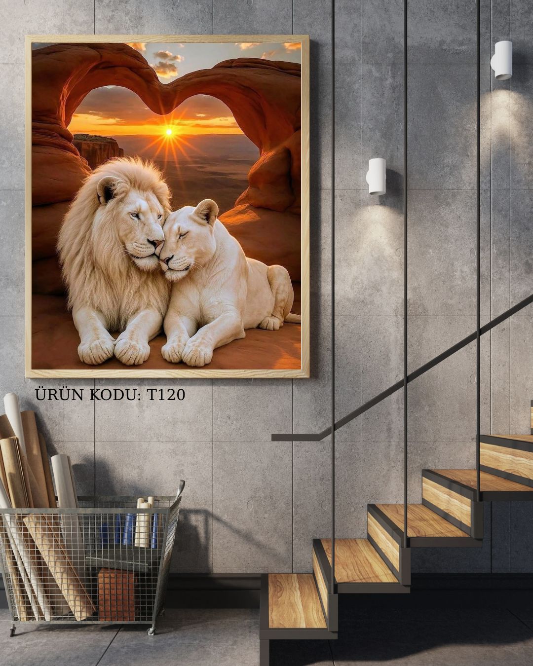 Aalan Çift Aşkın Kudreti 47X70cm T120 Dialands Elmas Mozaik Tablo