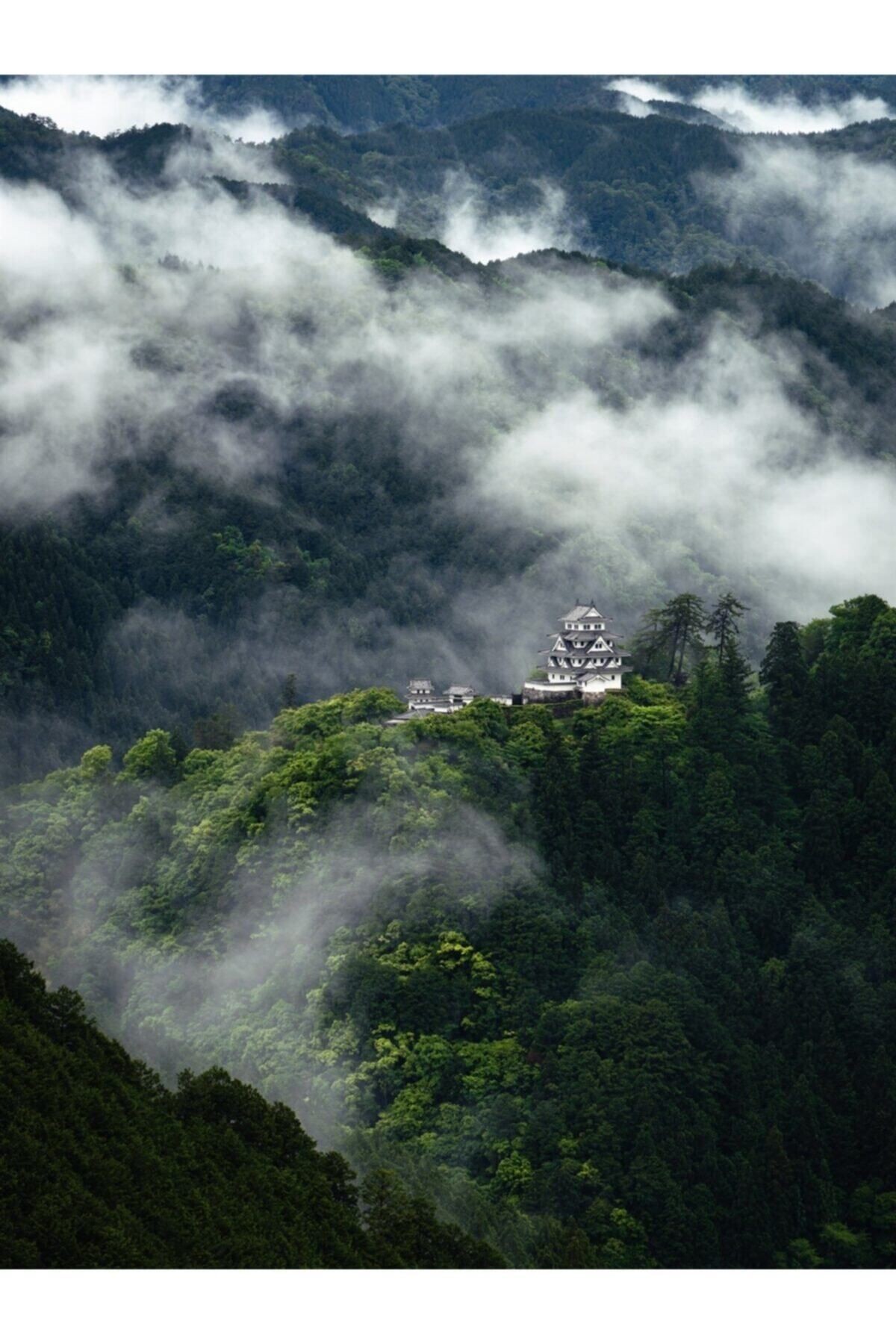 Chinese Temple on Top of the Mountain | Diamond Mosaic Table | Mosaic Puzzle | 45x55 | E20203263