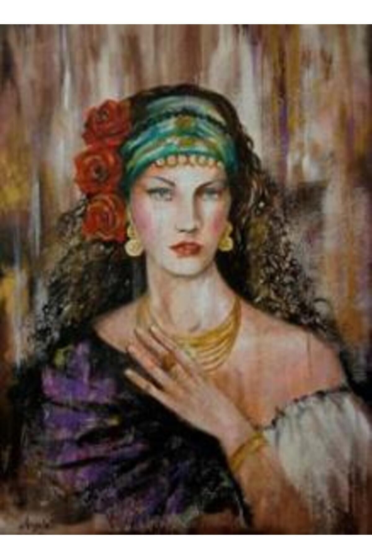 Movas Sanat Kadın Portresi | Elmas Mozaik Tablo | Mozaik Puzzle | 40x55 | E20234232
