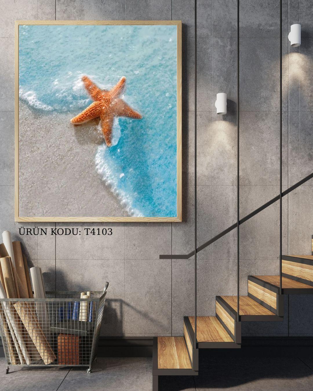 Deniz Yıldızı 45x65cm Dialands Elmas Mozaik Tablo