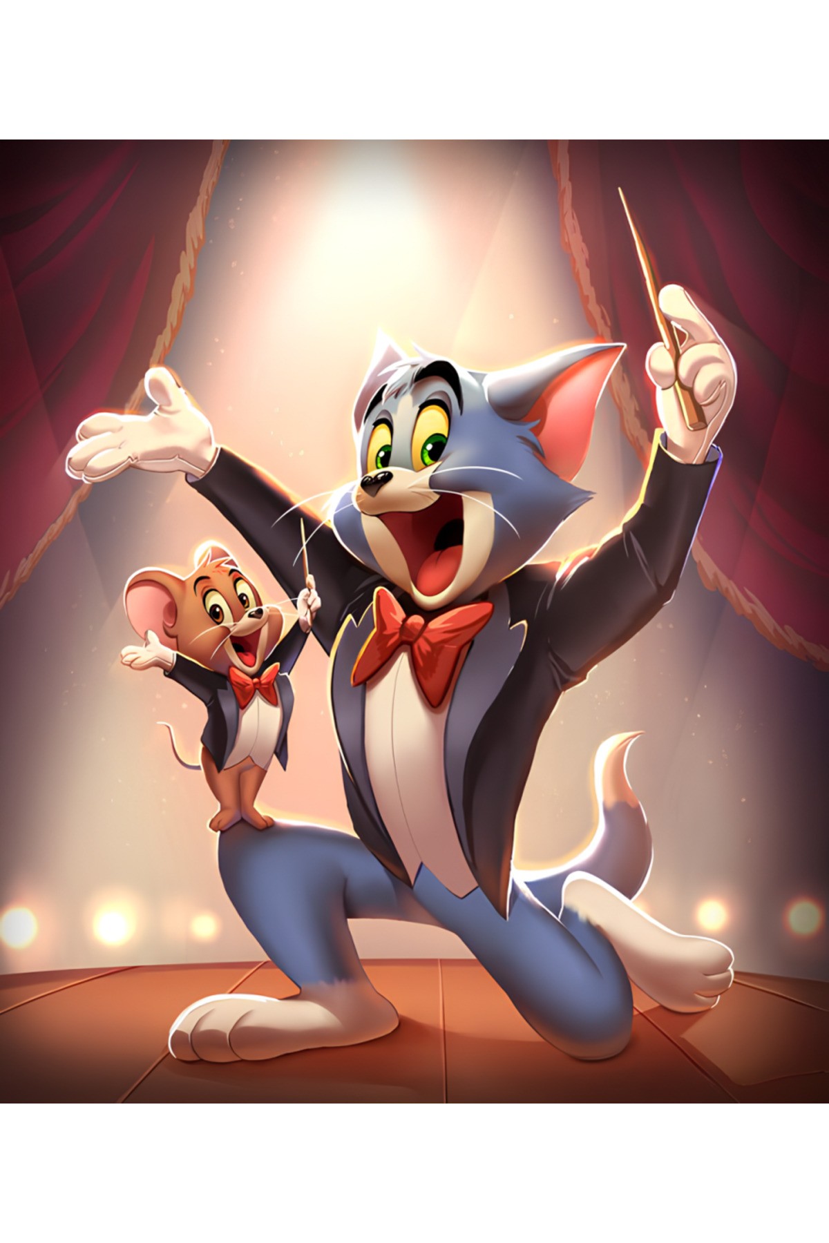 Movas Sanat Magic Show - Tom And Jerry | Diamond Mosaic Painting | Mosaic Puzzle | 50x60 | E20204122