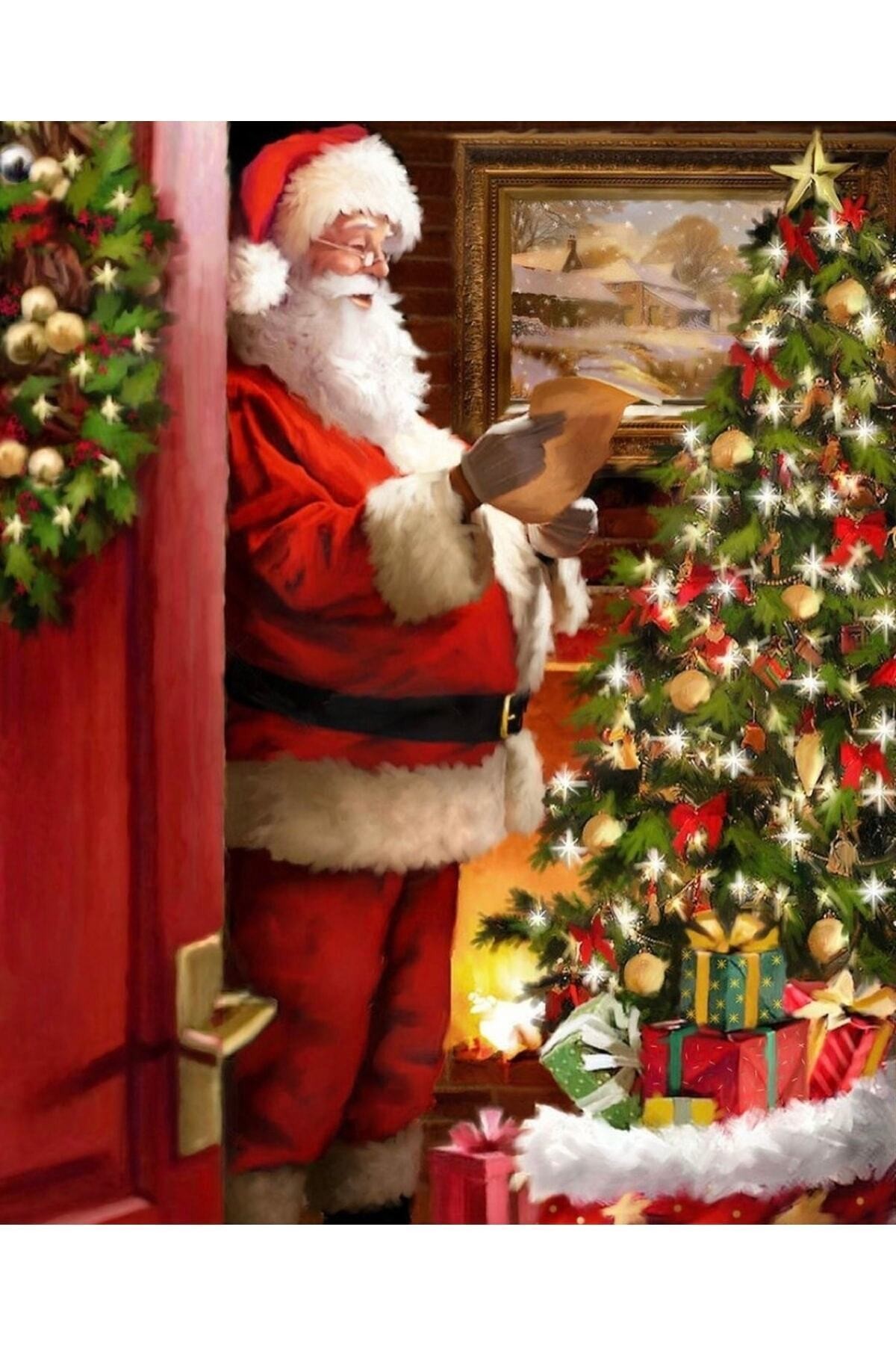 Movas Sanat Santa Claus Who Wishes Wishes | Diamond Mosaic Painting | Mosaic Puzzle | 40x50 | E20203789