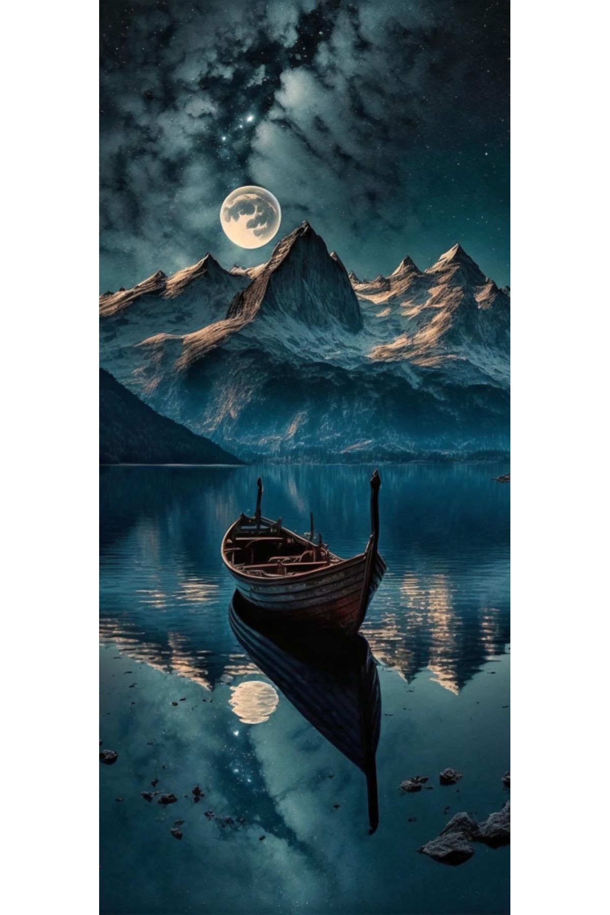 Full Moon Landscape | Diamond Mosaic Table | Mosaic Puzzle | 40x90 | E20204350