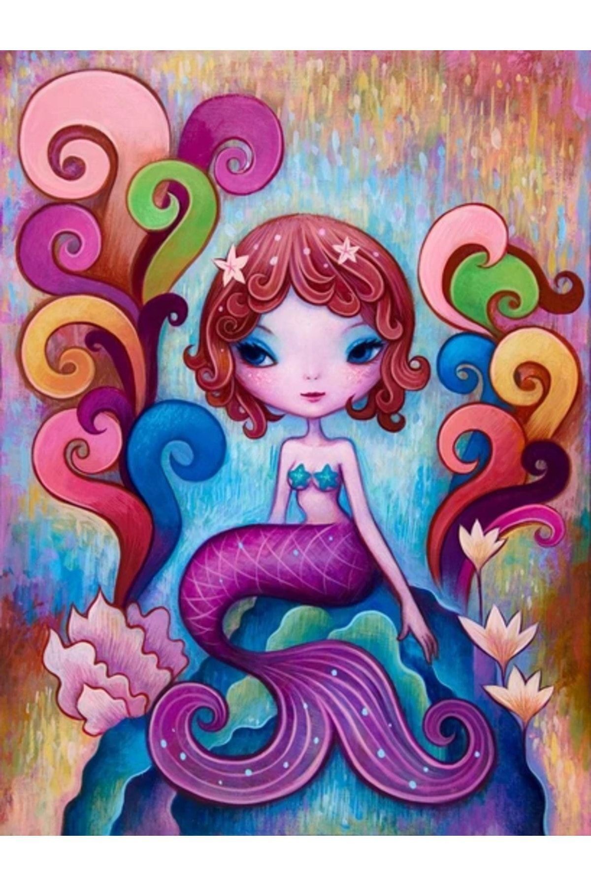 Movas Sanat Mermaid | Diamond Mosaic Painting | Mosaic Puzzle | 40x55 | E20234256