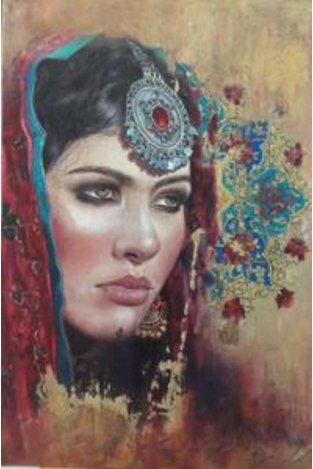 Movas Sanat Kadın Portresi | Elmas Mozaik Tablo | Mozaik Puzzle | 35x55 | E20234214