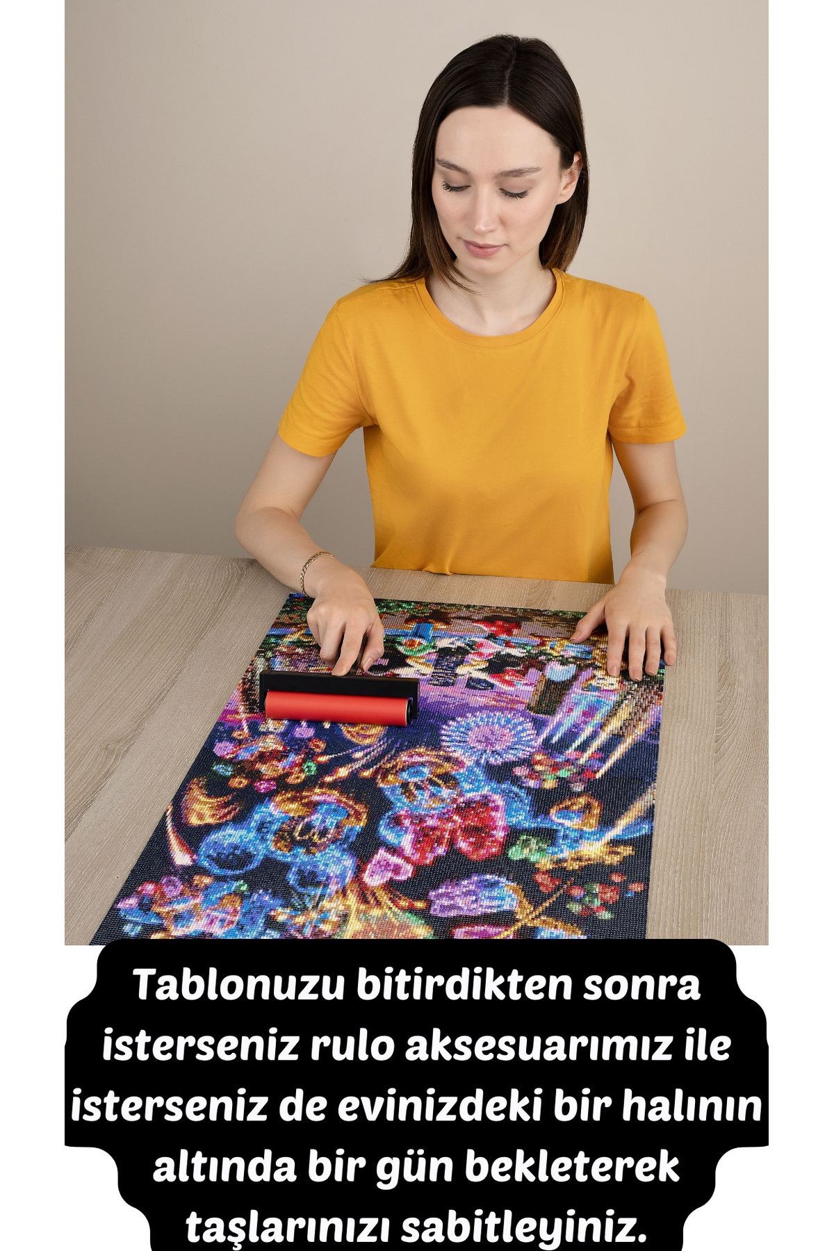 Sanat Yakın Çekim Renkler Içinde Bir Göz | Elmas Mozaik Tablo | Mozaik Puzzle | 50x50 | E20202655M