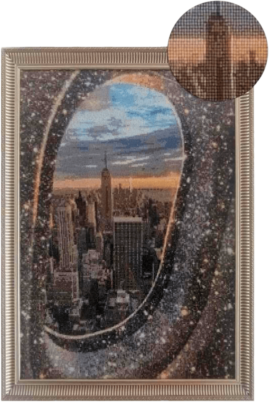 Movas Sanat Airplane Window | Ready-made Mosaic Painting | 59x48 | H20200017M