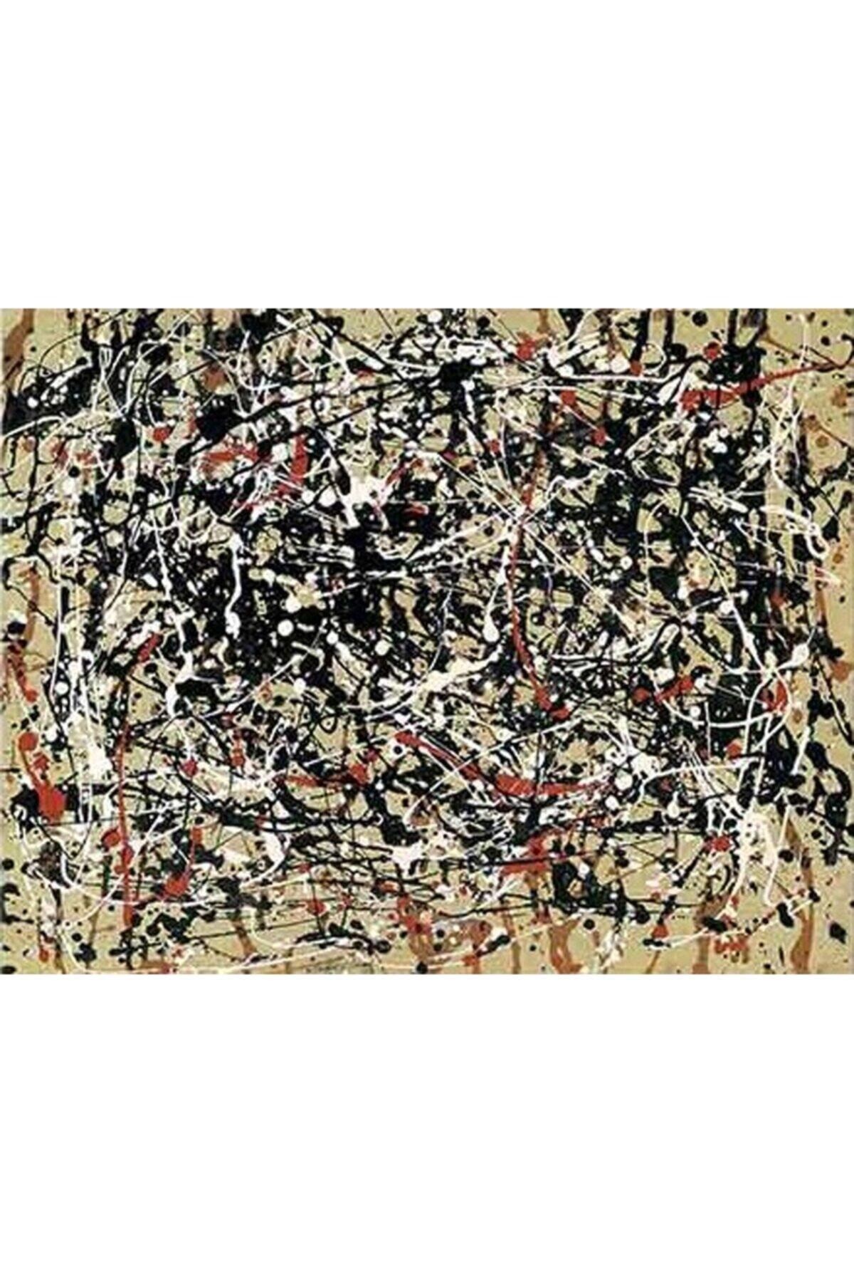 Movas Sanat Jackson Pollock Sahte Dünya | Elmas Mozaik Tablo | Mozaik Puzzle | 50x35 | E20203054M