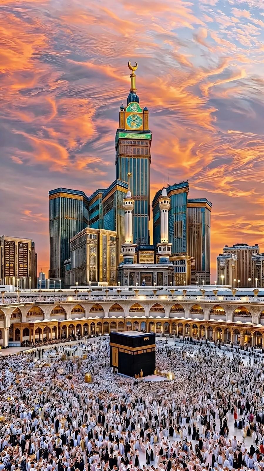 Kabe Ve Abraj Al Bait 45x80cm T031 Dialands Elmas Mozaik Tablo