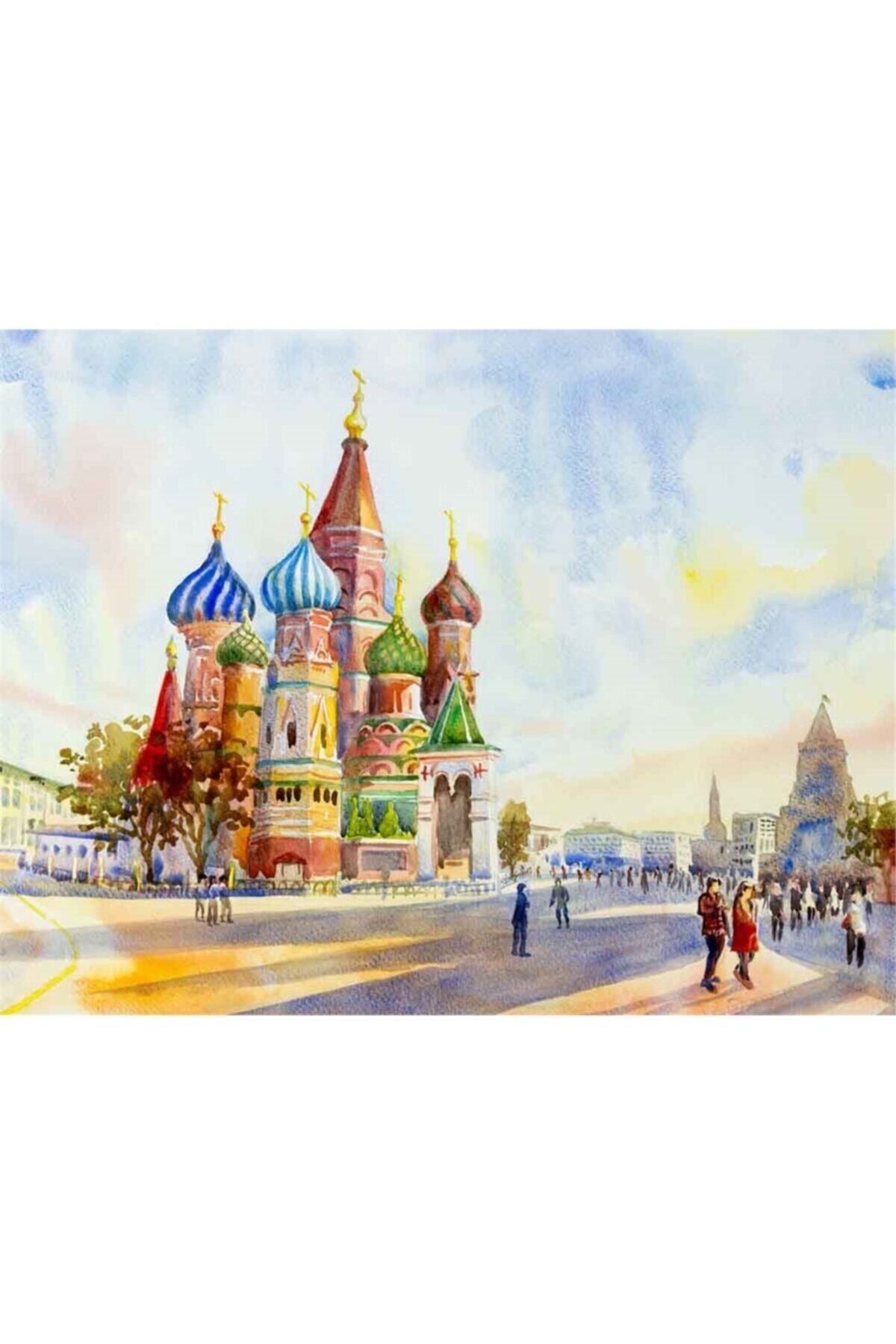 Movas Sanat Colorful Castles in Russia | Diamond Mosaic Painting | Mosaic Puzzle | 50x40 | E20202335M