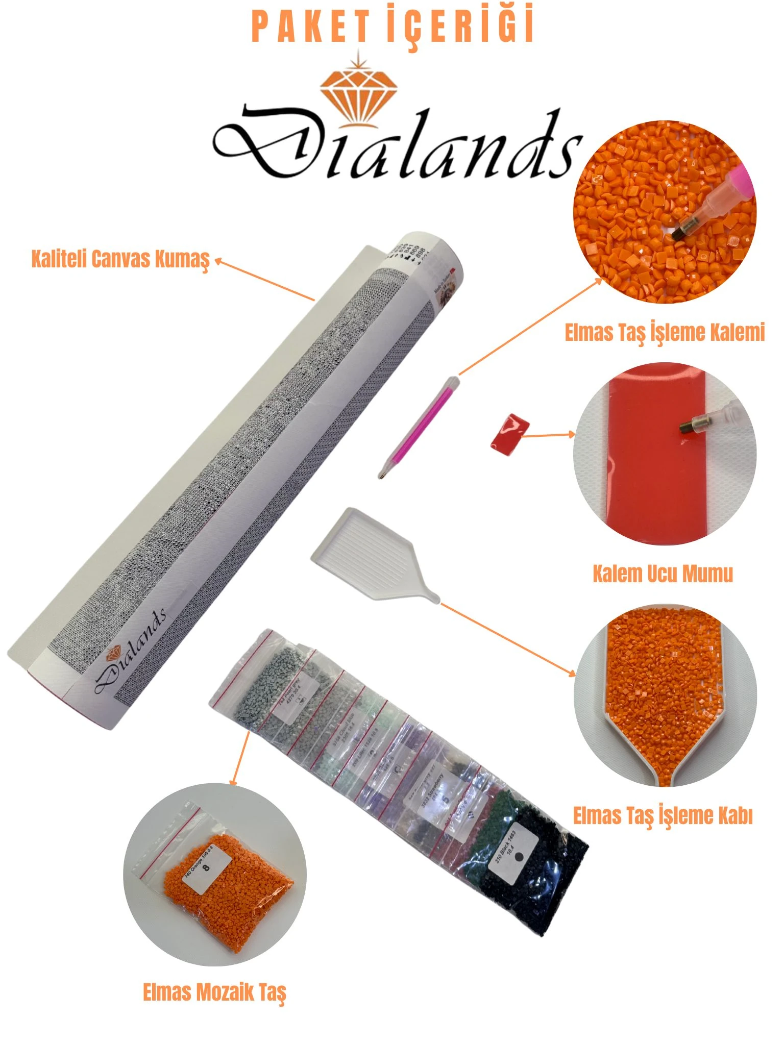 Osmanlı Arması 60x60cm T2992 Dialands Elmas Mozaik Tablo