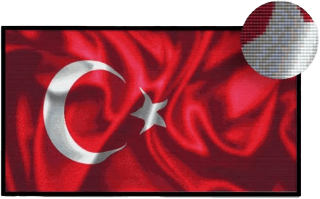 Movas Sanat Holy Turkish Flag | Ready-made Mosaic Painting | 65x44 | H20200014M