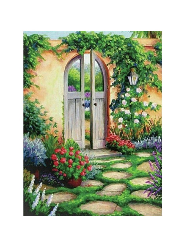 Movas Art A Garden with Flowers | Diamond Mosaic Puzzle | 40x50 | E20201554M