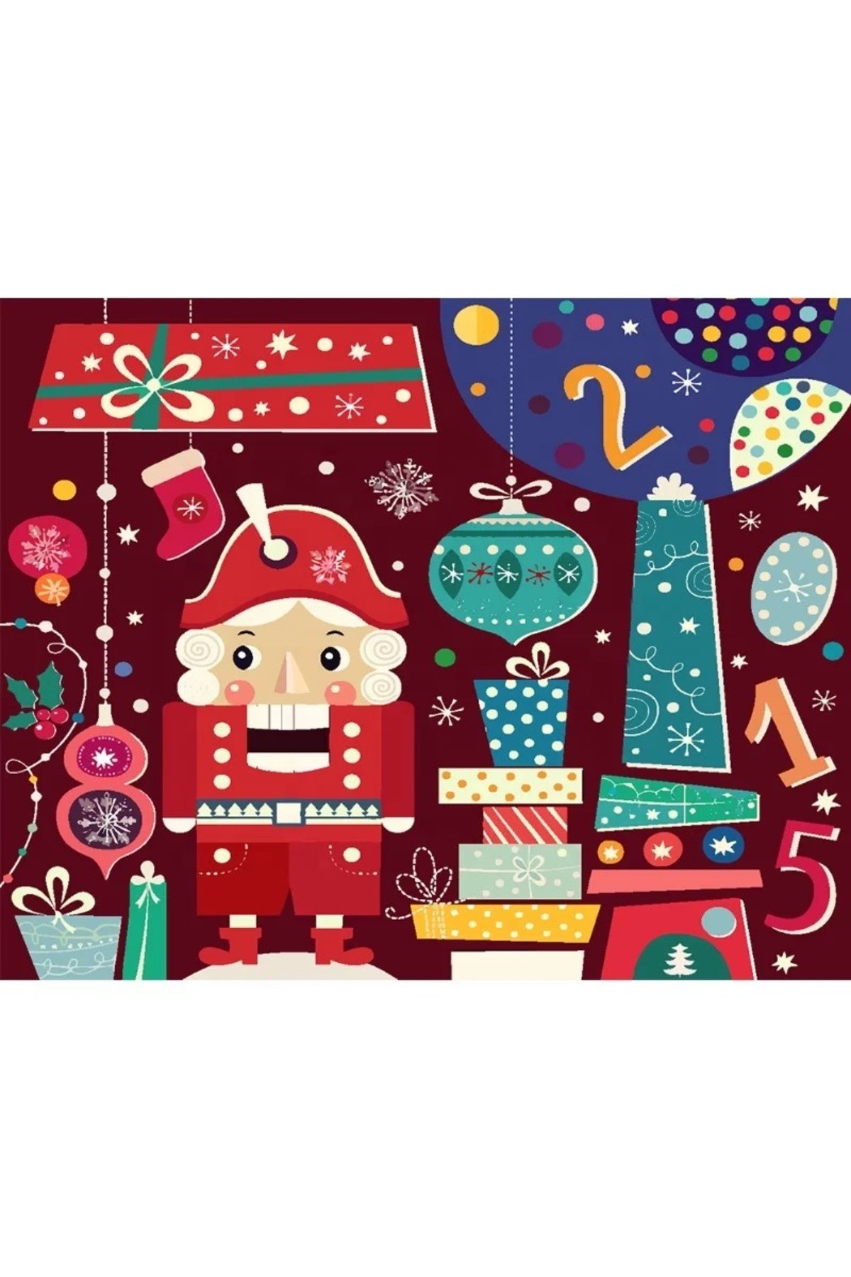 Movas Sanat New Year's Concept | Diamond Mosaic Painting | Mosaic Puzzle | 55x55 | E20234102