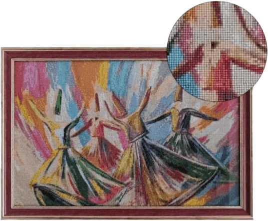 Movas Sanat Whirligigs | Ready-made Mosaic Painting | 38x59 | H20200021M