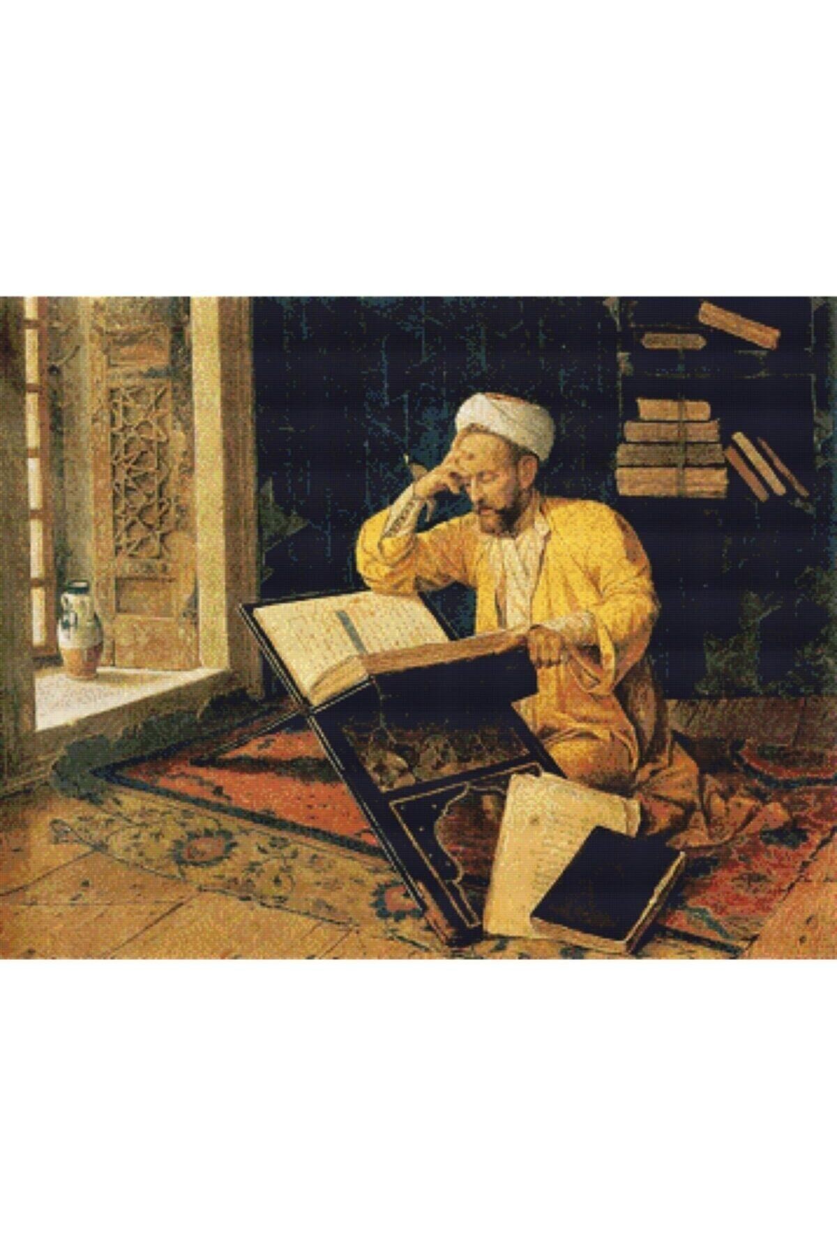 Movas Sanat İlahiyatçı - Osman Hamdi Bey | Elmas Mozaik Tablo | Mozaik Puzzle | 50x39 | E2020668