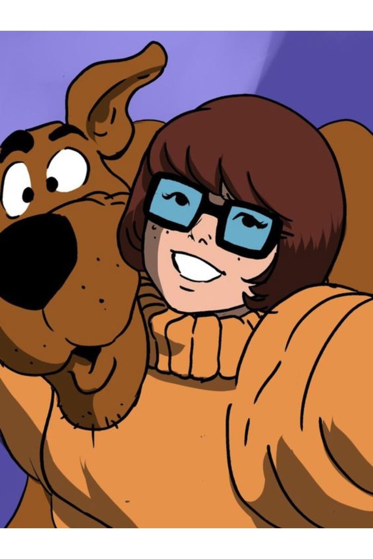 Movas Sanat Velma And Scooby - Scooby Doo! | Diamond Mosaic Painting | Mosaic Puzzle | 50x65 | E20204132