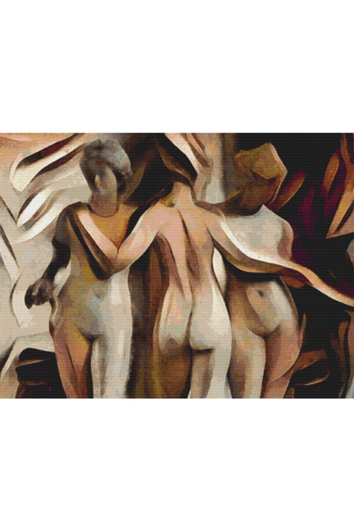 Movas Sanat Eski Heykeller | Elmas Mozaik Tablo | Mozaik Puzzle | 53x40 | E2020348