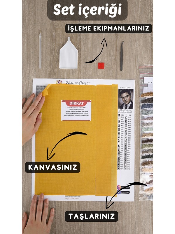 Movas Sanat Ahşap Kapılı Bir Bahçe Ve Çiçekler | Elmas Mozaik Puzzle | 40x50 | E20201554M