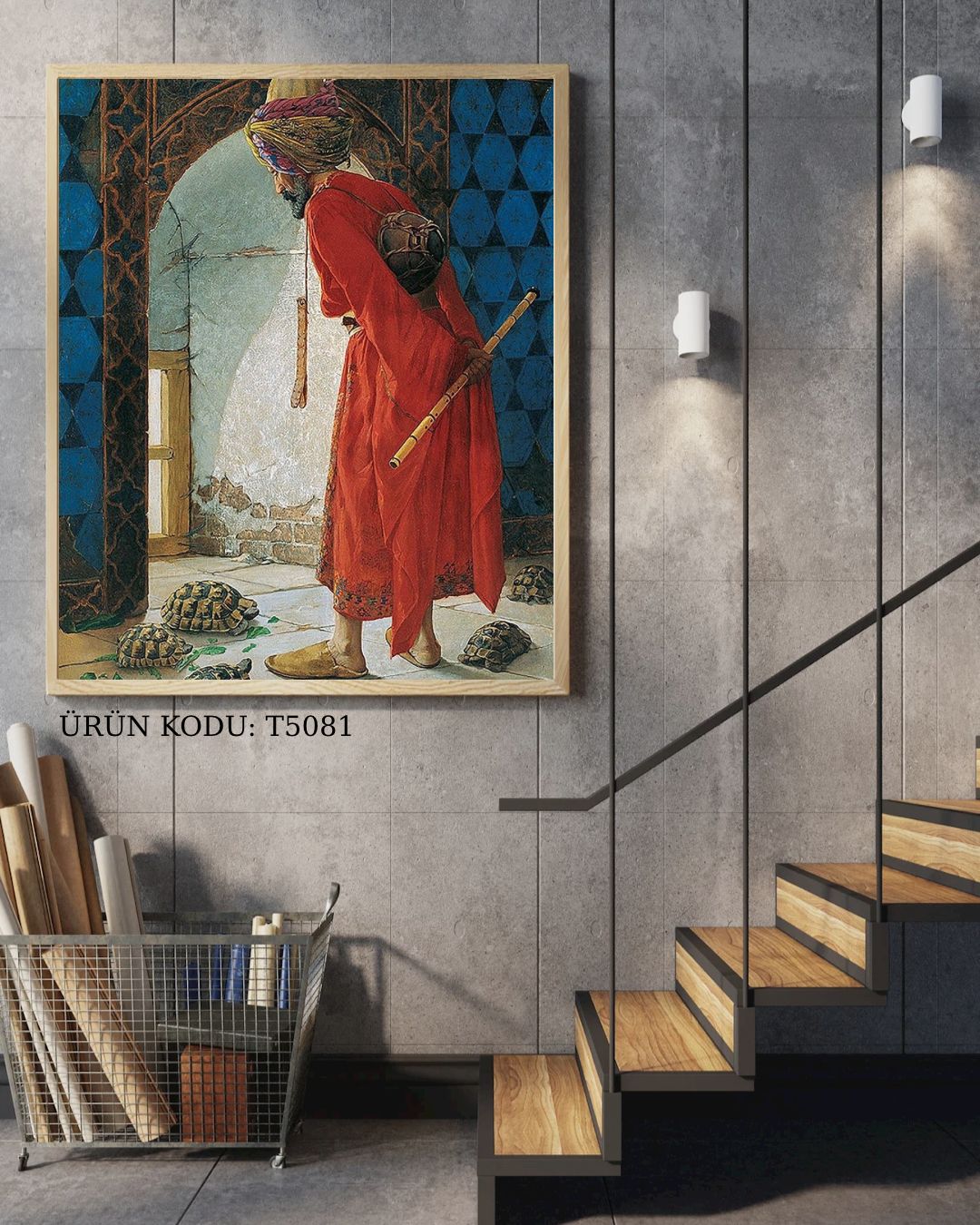 Kaplumbağa Terbiyecisi – Osman Hamdi Bey 40X73CM