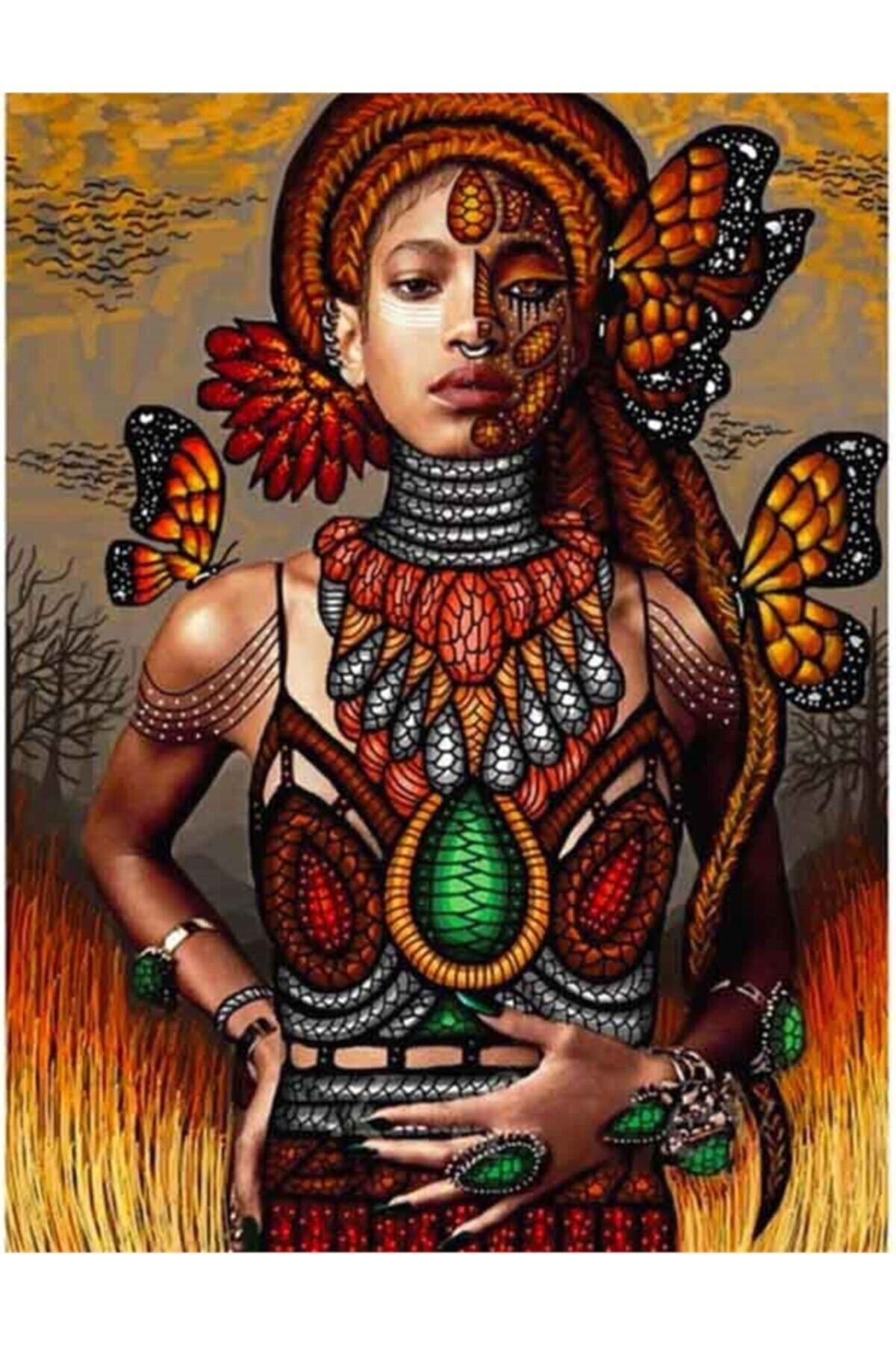 Movas Sanat Famous Afro Pictures Diamond Mosaic Painting | Bead Tapestry Splicing 40x60cm E20202634M