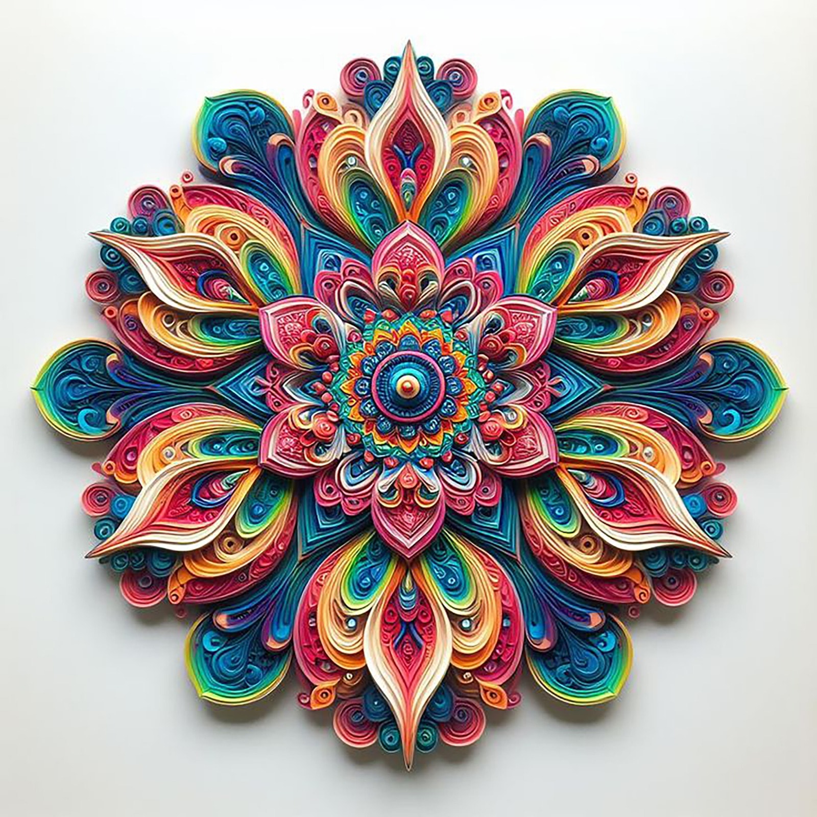 Quilling Mandala 50x50cm Dialands Elmas Mozaik Tablo