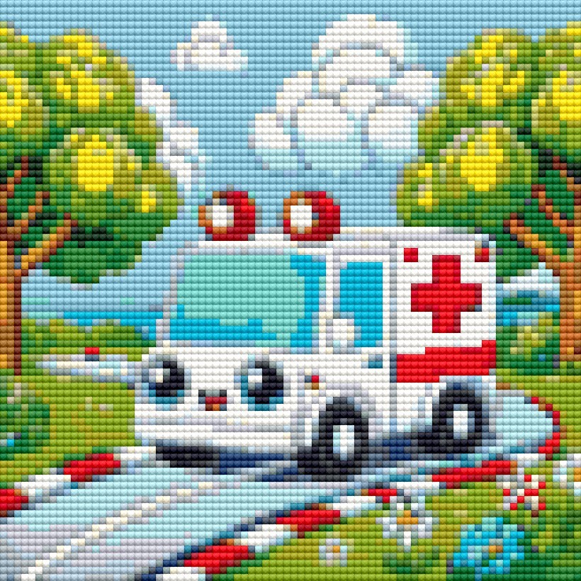 Movas Art - Ambulance | Special Mosaic Puzzle for Children | 20x20 | E20204554