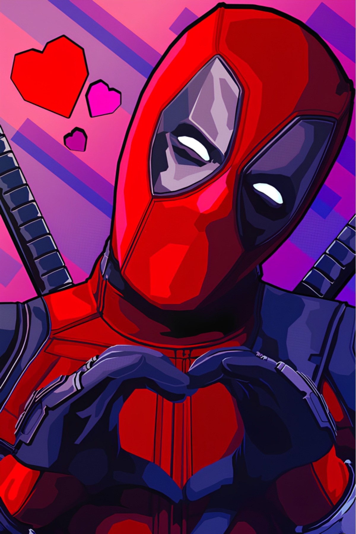 Movas Sanat Deadpool <3 - Marvel | Elmas Mozaik Tablo | Mozaik Puzzle | 50x75 | E20204089