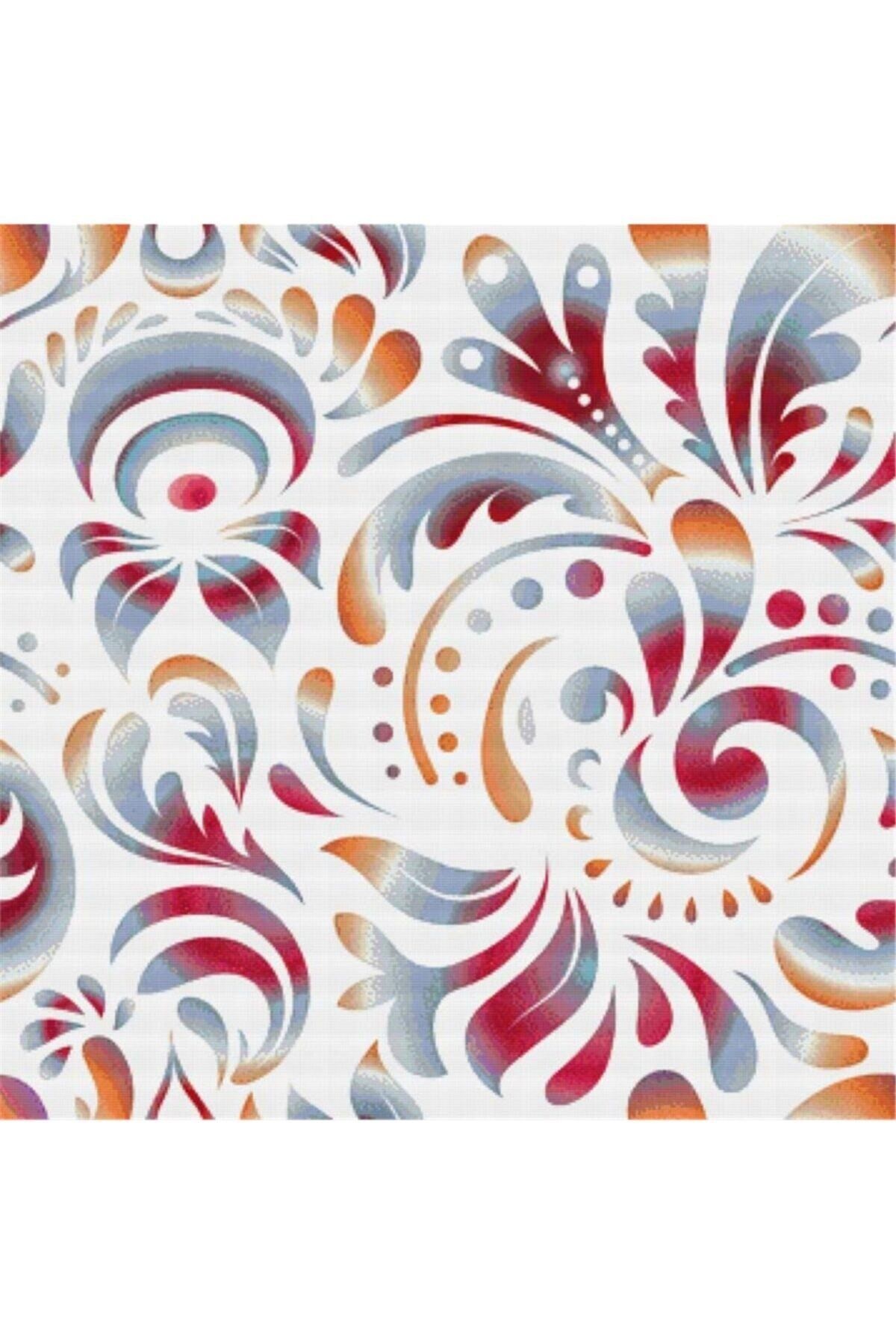 Movas Sanat Victorian Style Damask Pattern | Diamond Mosaic Painting | Mosaic Puzzle | 50x50|E2020963M