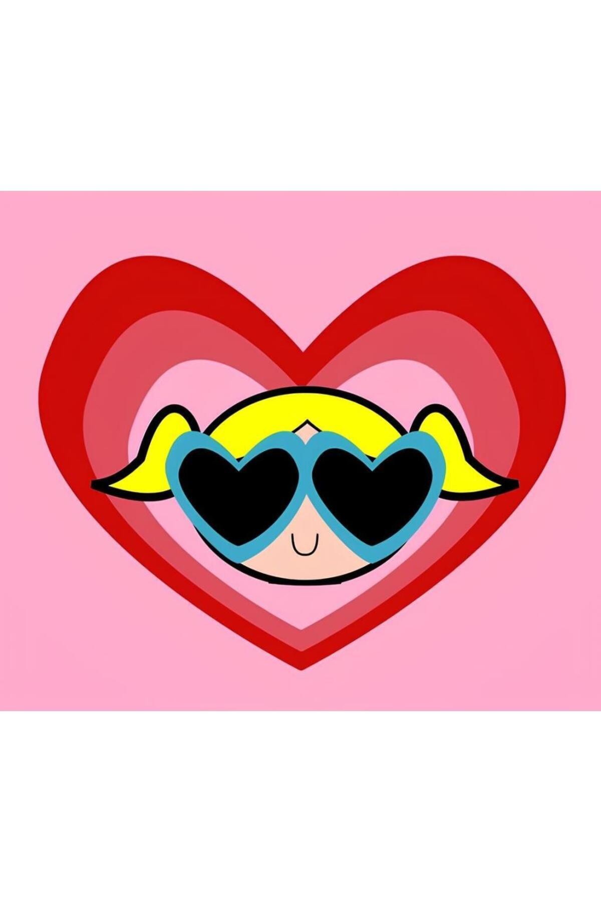 Movas Sanat Heartless Glasses Bubbles - Powerpuff Girls | Diamond Mosaic Puzzle | 35x30 | E20204036