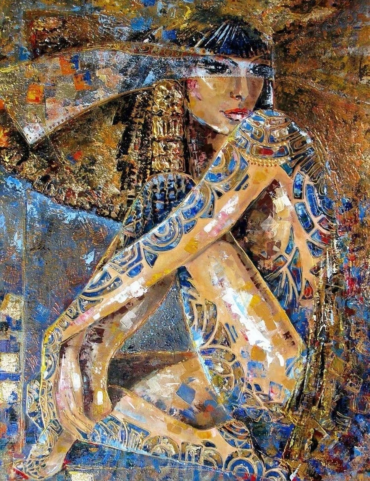 Mısırlı Güzel  50x65cm Dialands Elmas Mozaik Tablo