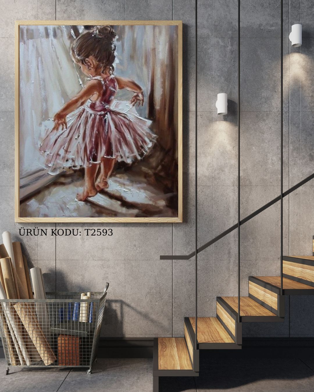 Minik Balerin 43x61cm Dialands Elmas Mozaik Tablo