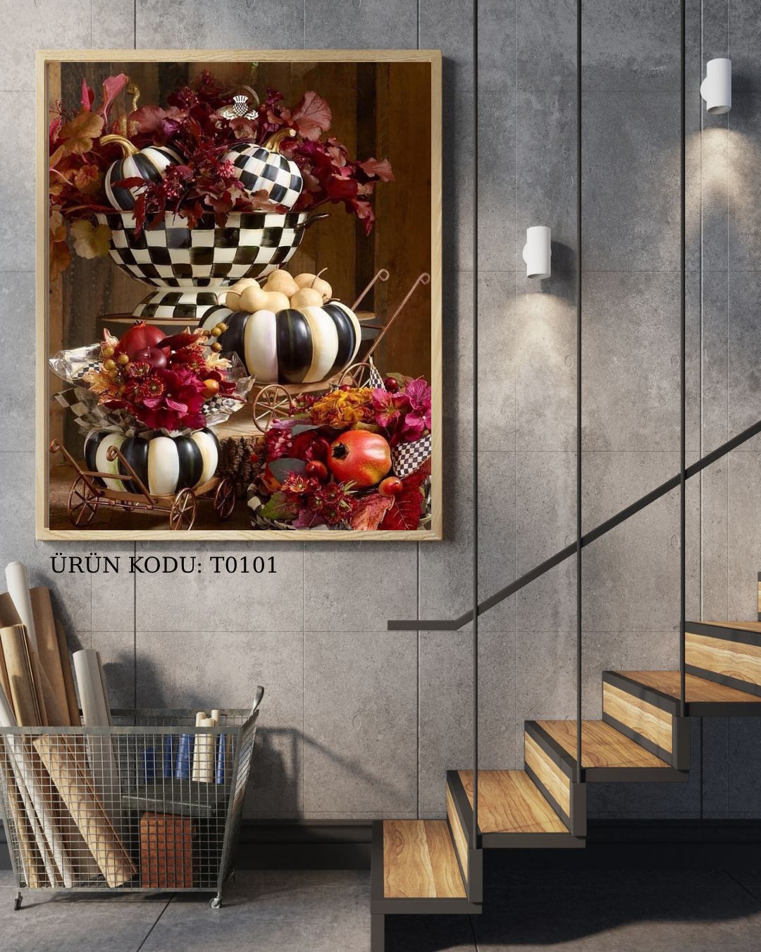 Mac Kenzie Sonbahar Sofrası 50X50cm T0101 Dialands Elmas Mozaik Tablo