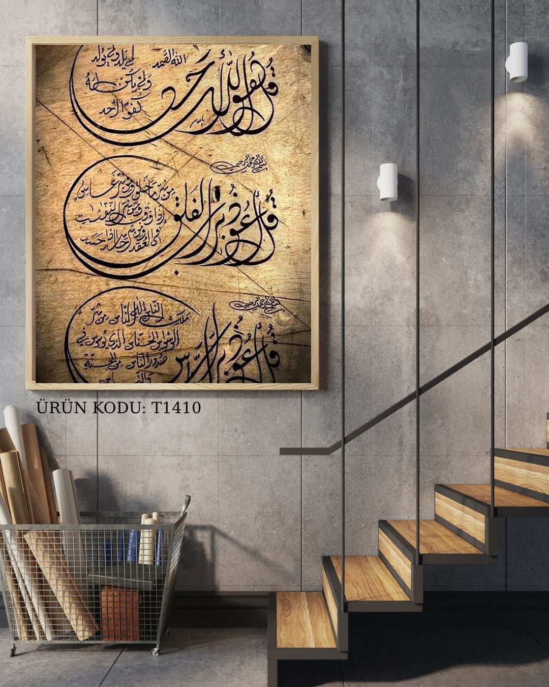 İhlas-Felak Ve Nas Sureleri 46x71cm T1410 Dialands Elmas Mozaik Tablo