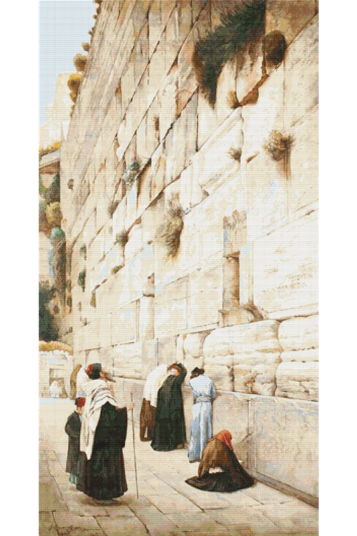 Movas Sanat The Wailing Wall - Gustav Bauernfeind | Diamond Mosaic Puzzle | 30x57 | E2020611