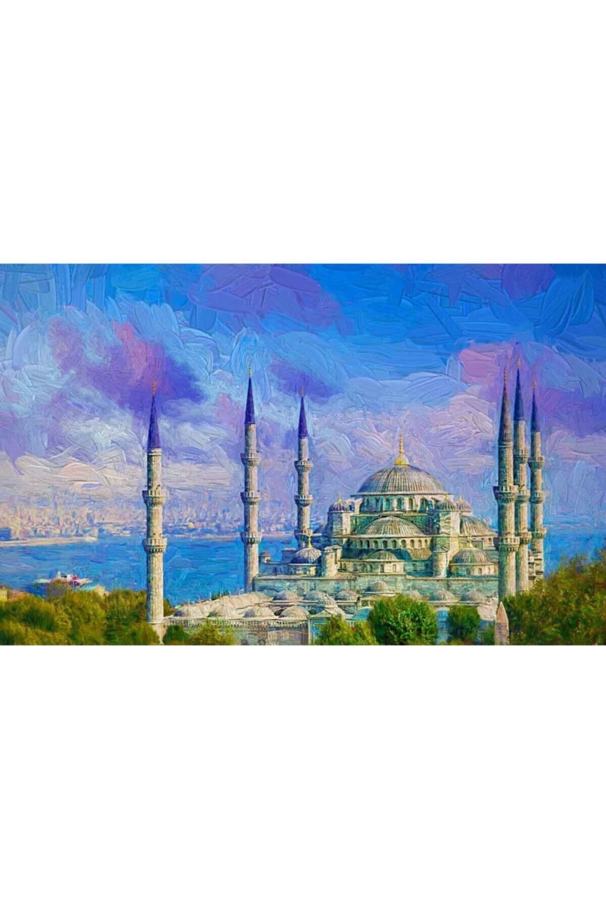 Movas Sanat Sunset at the Sultan Ahmet Mosque | Diamond Mosaic Puzzle | 50x30 | E20202385M