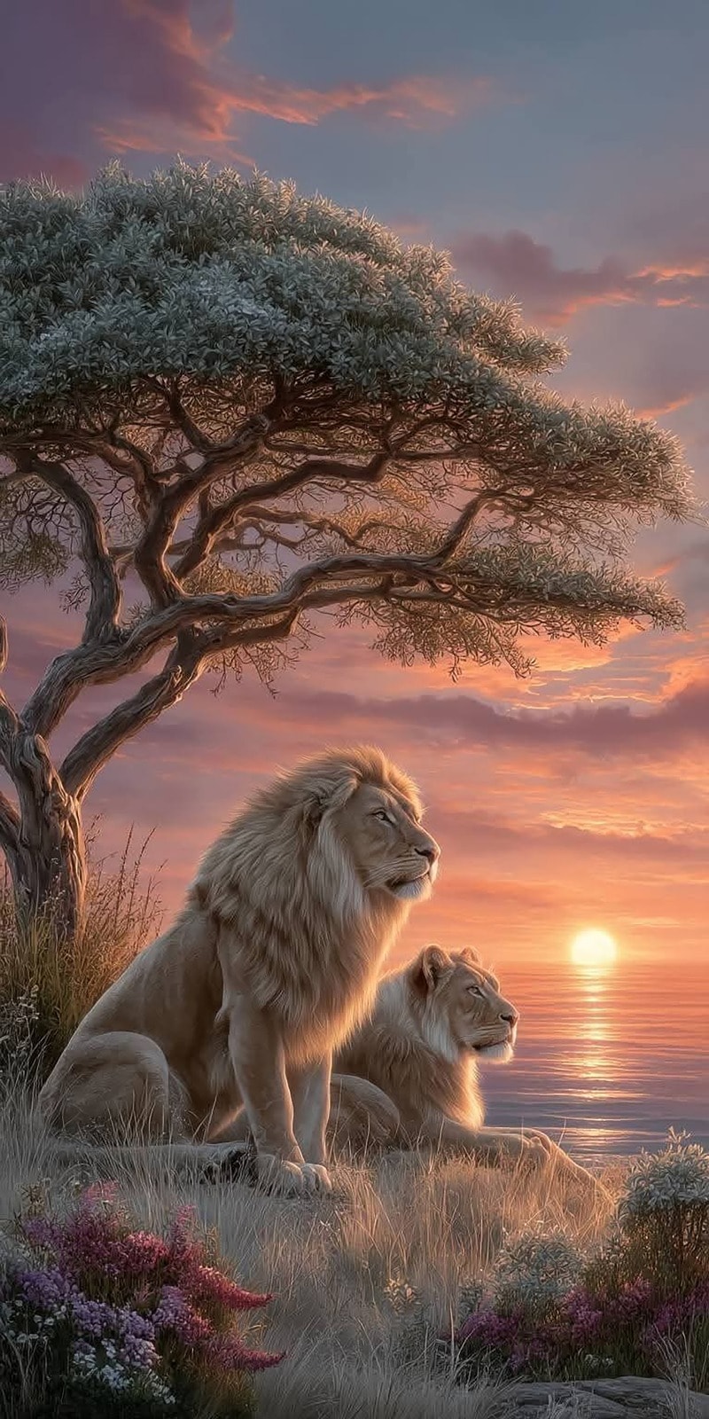 Kral Çift 33x66cm T039 Dialands Elmas Mozaik Tablo