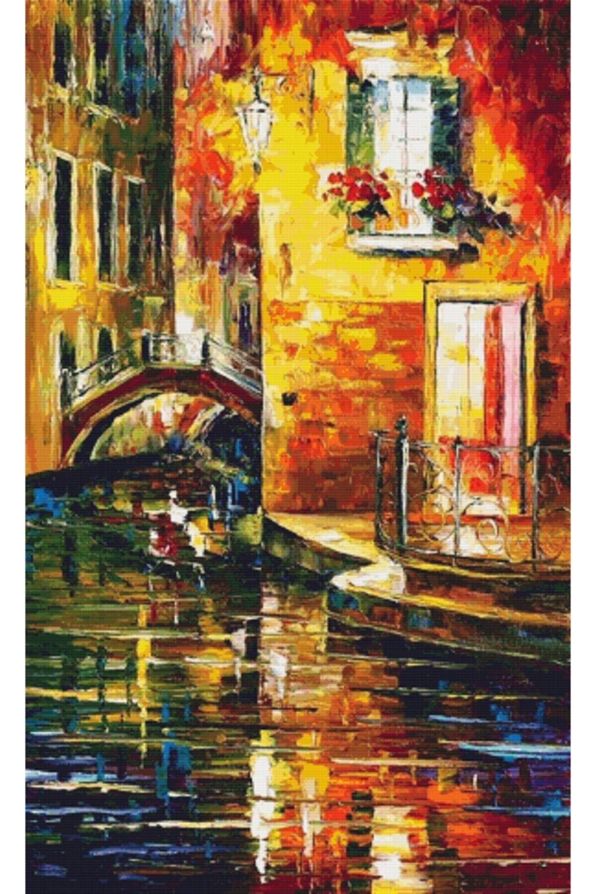Movas Sanat Venedik Sokaklarından Bir Akşam | Elmas Mozaik Tablo | Mozaik Puzzle | 35x57 | E2020473