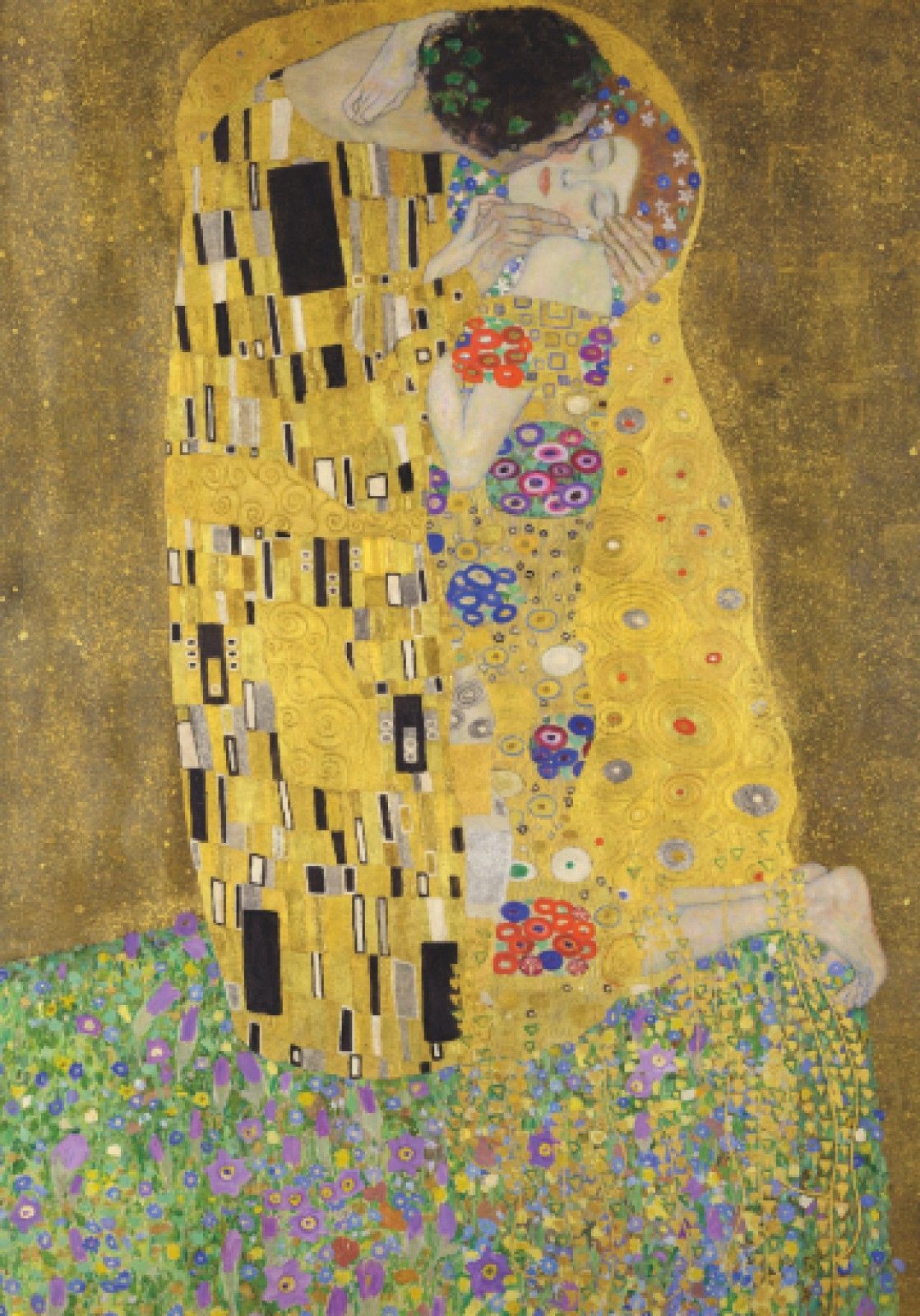 The Kiss-Gustav Klimt (1862-1918) İlk Öpücük 58x58cm Dialands Elmas Mozaik Tablo