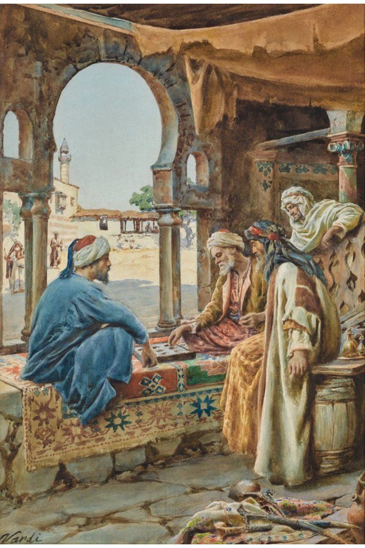 Movas Sanat Bir Dama Oyunu | Elmas Mozaik Tablo | Mozaik Puzzle | 50x75 | E20204305