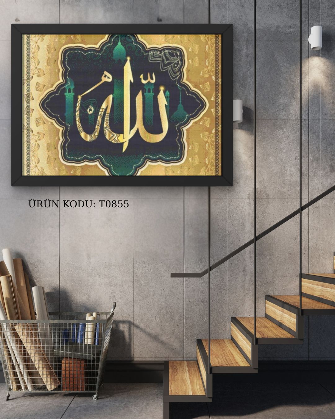 Allah Lafz-ı 50X46cm Dialands Elmas Mozaik Tablo