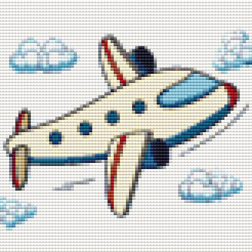 Movas Art - Airplane | Special Mosaic Puzzle for Children | 20x20 | E20204553