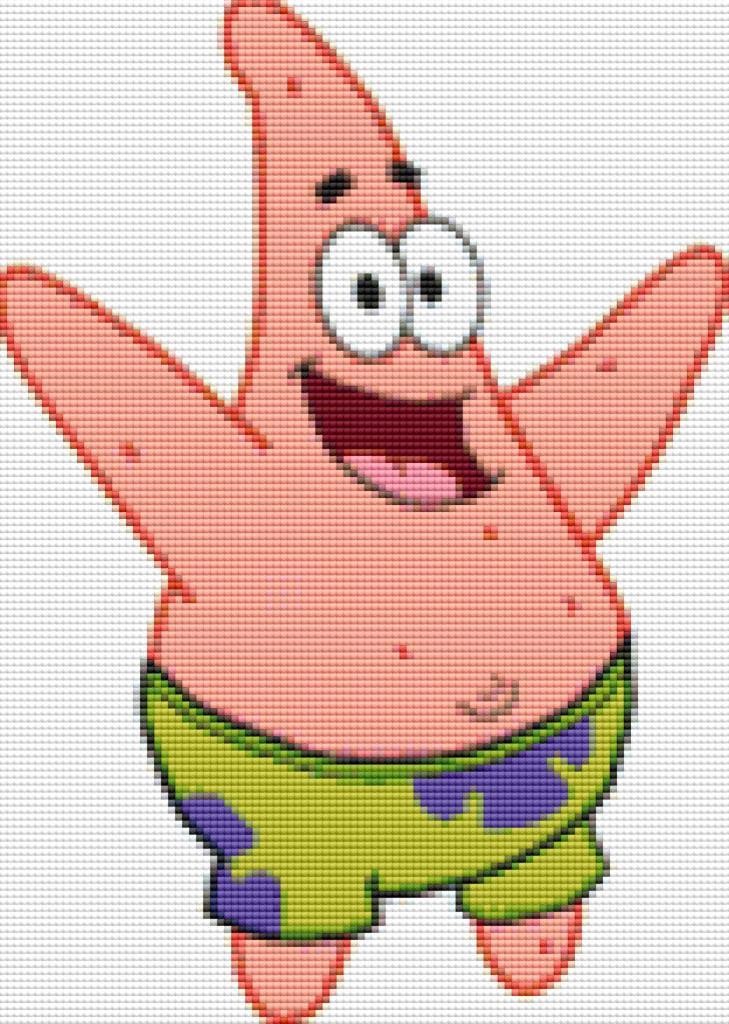 Movas Sanat Patrick - SpongeBob | Diamond Mosaic Painting | Mosaic Puzzle | 25x35 | E20204058