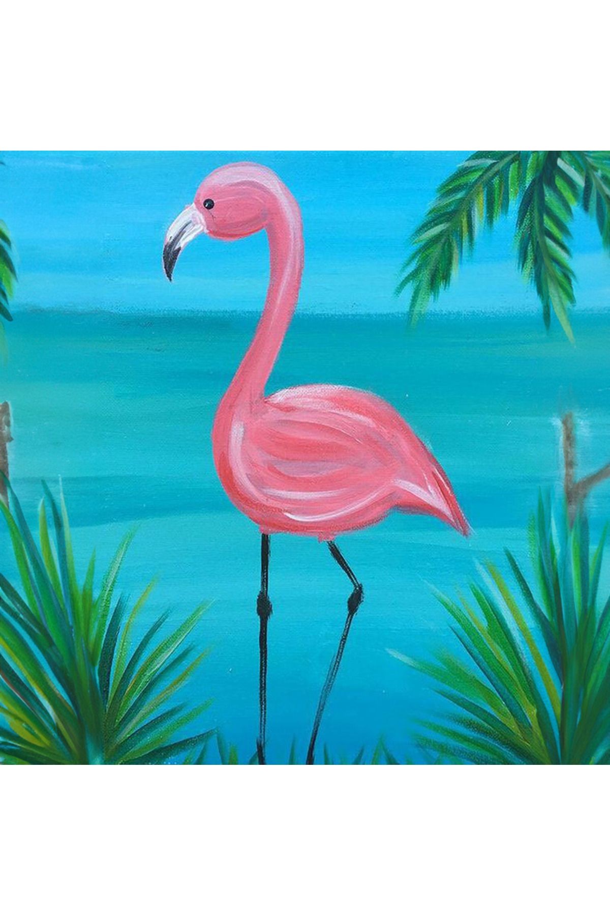 Flamingo | Elmas Mozaik Tablo | 40x40 | E20204201