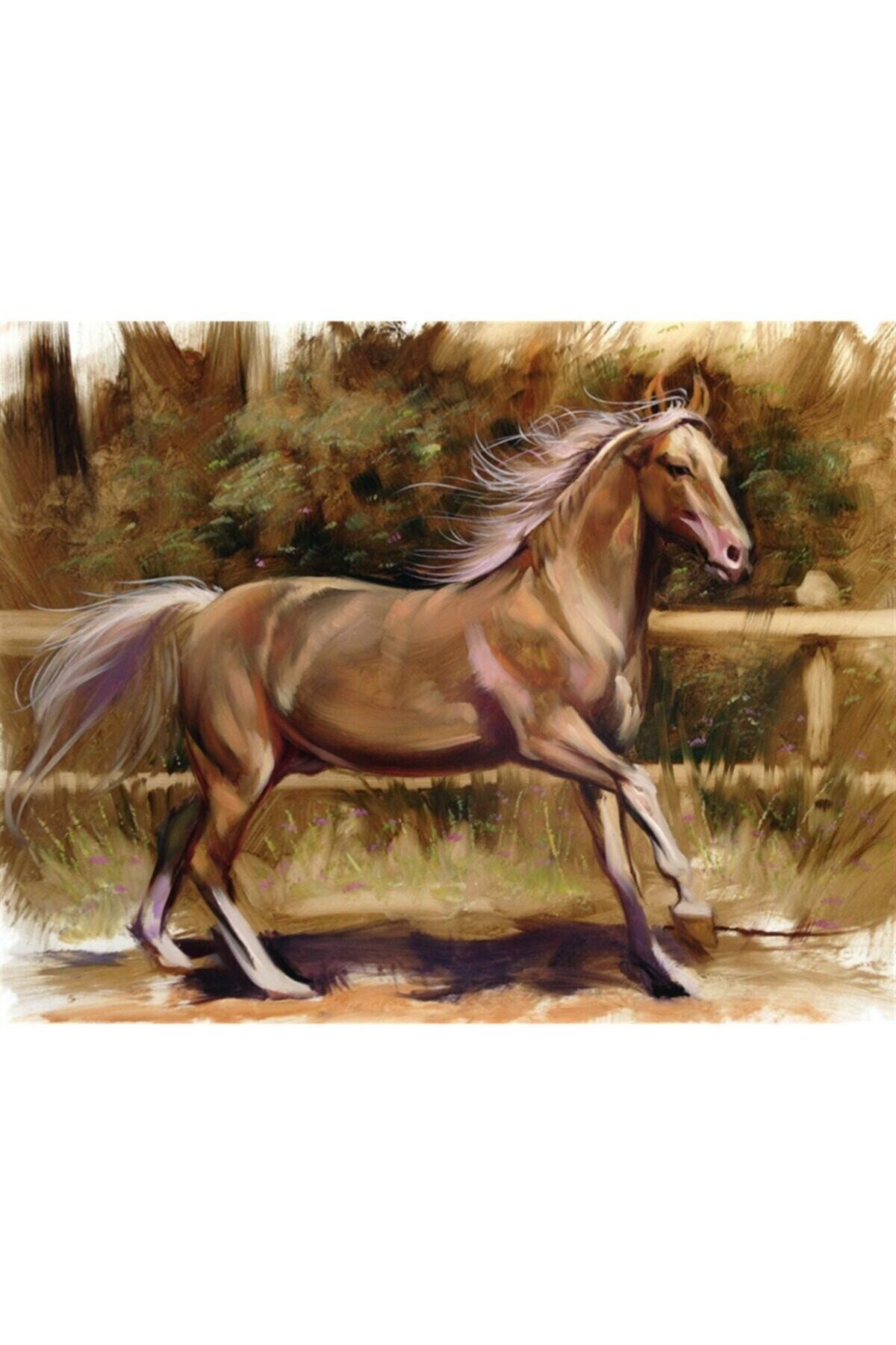 Movas Sanat At Binicilik Tutkusu | Elmas Mozaik Tablo | Mozaik Puzzle | 55x43 | E2020527