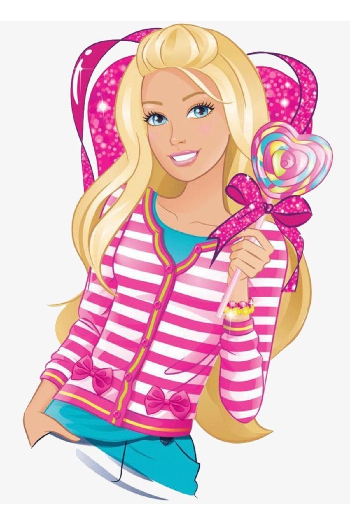 Movas Sanat Elindeki Şeker İle Barbie | Elmas Mozaik Puzzle | 50x70 | E20233813