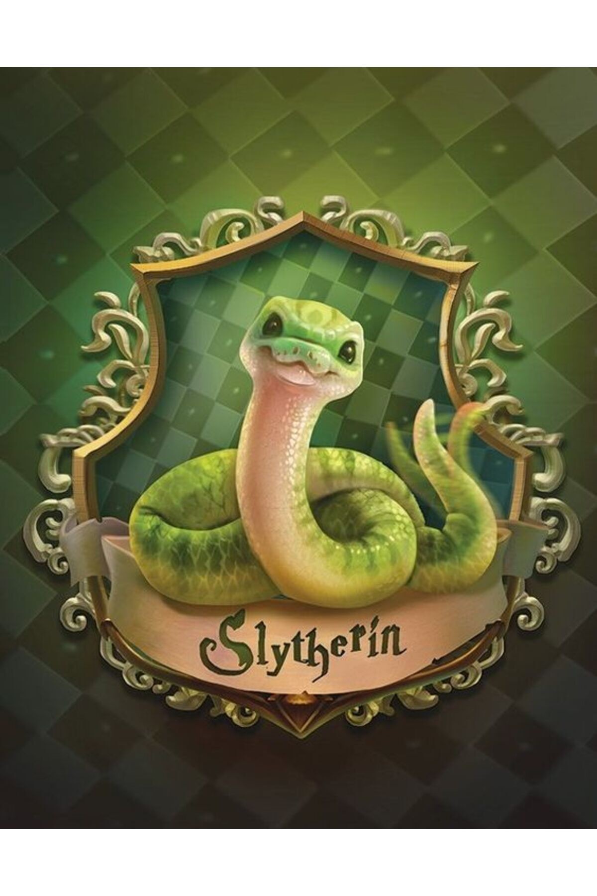 Movas Sanat Slytherin | Harry Potter Elmas Mozaik Tablo | Mozaik Puzzle | 45x60 | E20204150