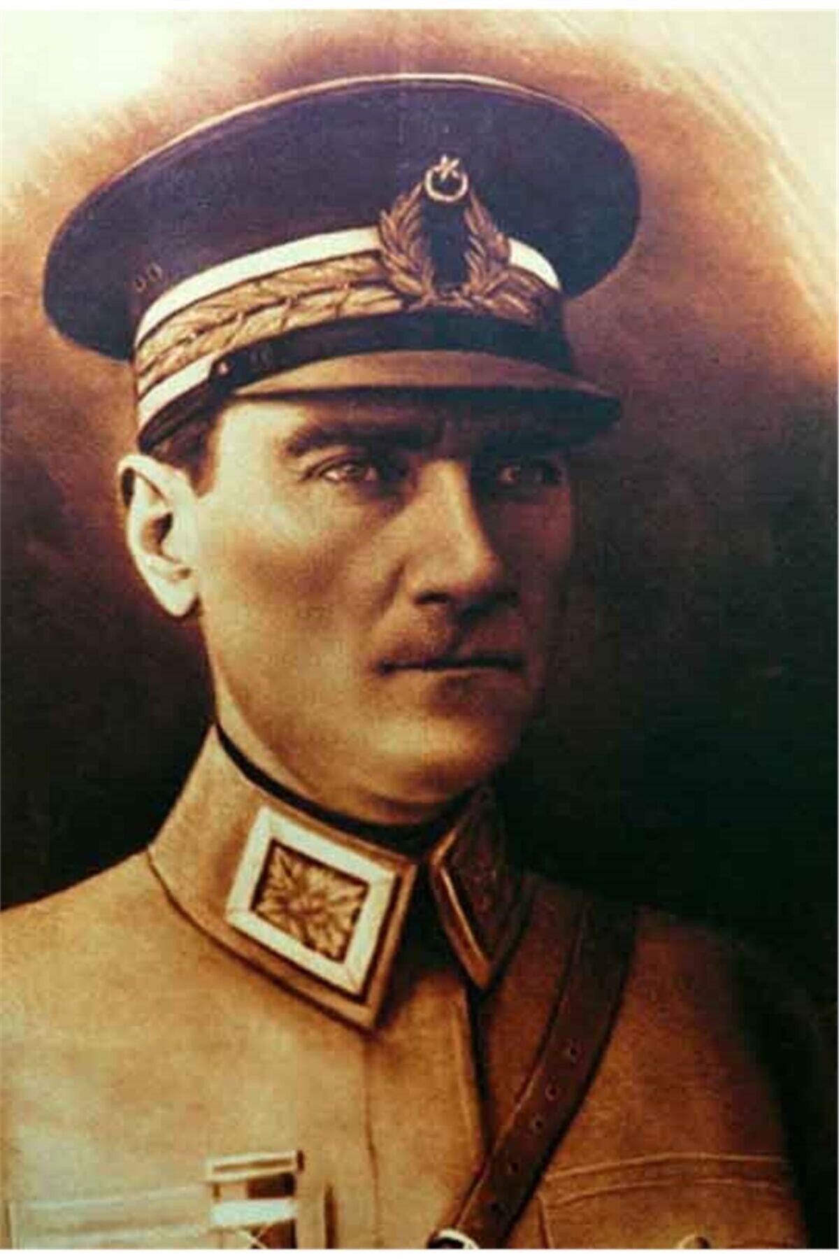 Movas Sanat Portrait of Ataturk in Uniform | Diamond Mosaic Painting | Mosaic Puzzle | 40x60 | E20202546M