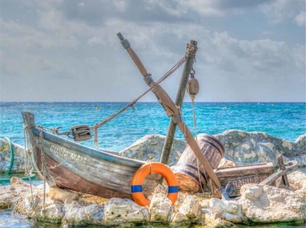 Küçük Tekne 50x35cm Dialands Elmas Mozaik Tablo