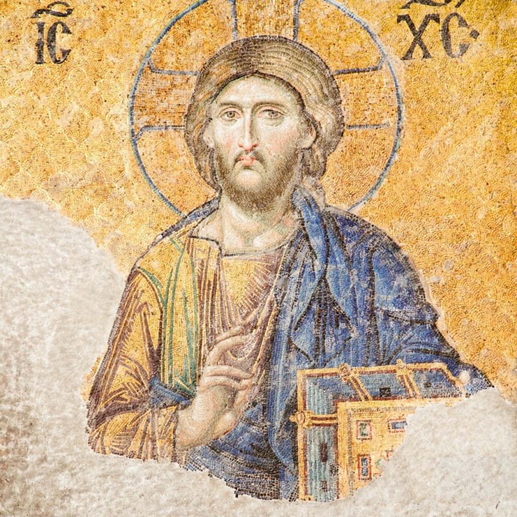 Movas Sanat Ayasofya'da Hz. İsa Mozaiği | Elmas Mozaik Tablo | Mozaik Puzzle | 55x55 | E2020208İO